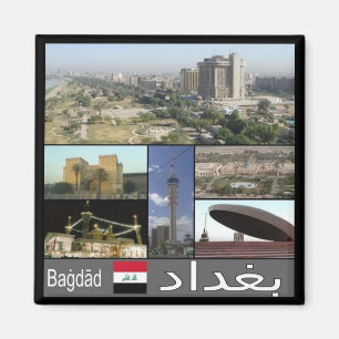 zIQ003 BAGHDAD, Iraq, Middle East, Asia, Fridge Magnet