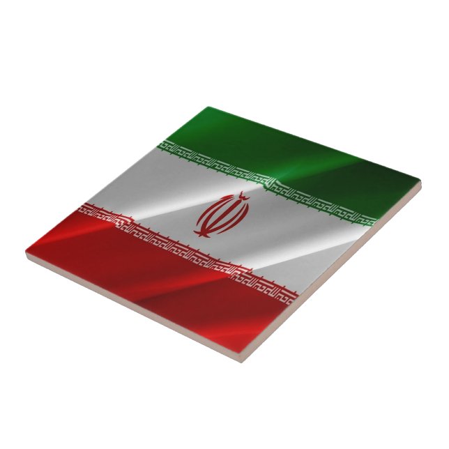 zIR002 Iranian waving FLAG Iran, Tile (Side)