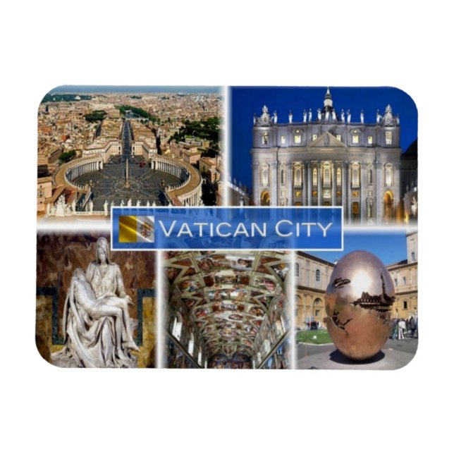 zIT000 ROME Vatican City. Saint Peter's Square, Magnet (Horizontal)