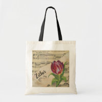 Zither Elegant Tulip Vintage Sheet Music