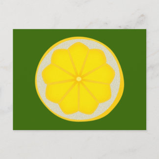 Zitrone lemon postcard