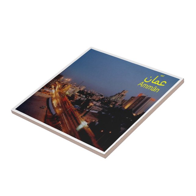 zJO009 AMMAN by night, Jordan, Asia, Tile (Side)