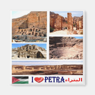 zJO020 i love PETRA, Jordan, Asia, Fridge Magnet