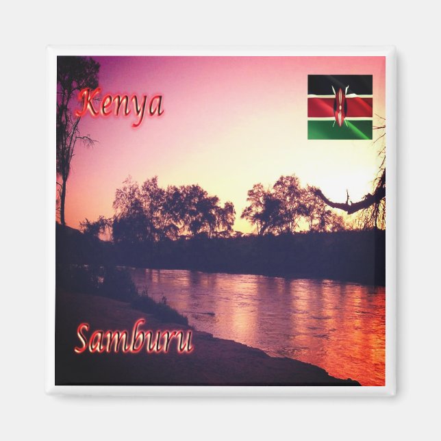 zKE022 SAMBURU, KENYA, Africa, Fridge Magnet (Front)