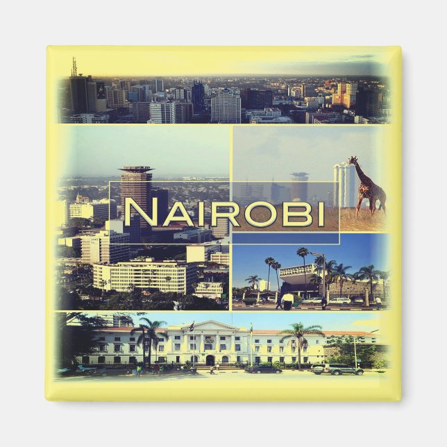 zKE026 NAIROBI, Kenya, Africa, Fridge Magnet (Front)