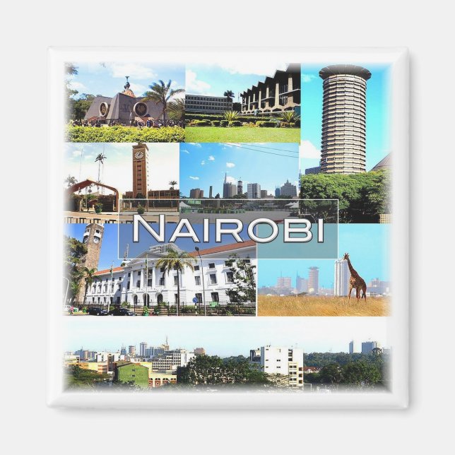 zKE029 NAIROBI, Mosaic, Kenya, Africa, Fridge Magnet (Front)