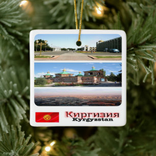 zKG003 KYRGYZSTAN mosaic, Asia, Ceramic Ornament