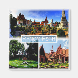 zKH003 PHNOM PENH, Silver Pagoda, Cambodia, Fridge Magnet