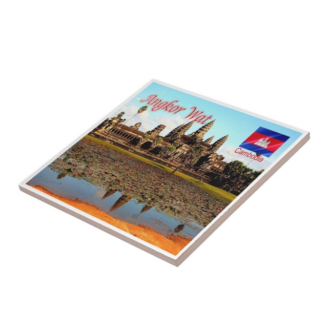 zKH005 ANGKOR WAT, Cambodia, Asia, Tile (Side)