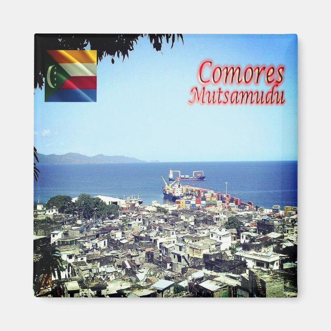 zKM009 MUTSAMUDU, Comoros, Africa, Fridge Magnet (Front)