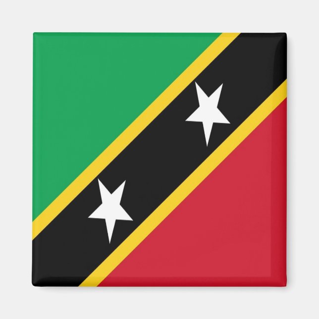 zKN001 SAINT KITTS And NEVIS, FLAG, America,Fridge Magnet (Front)