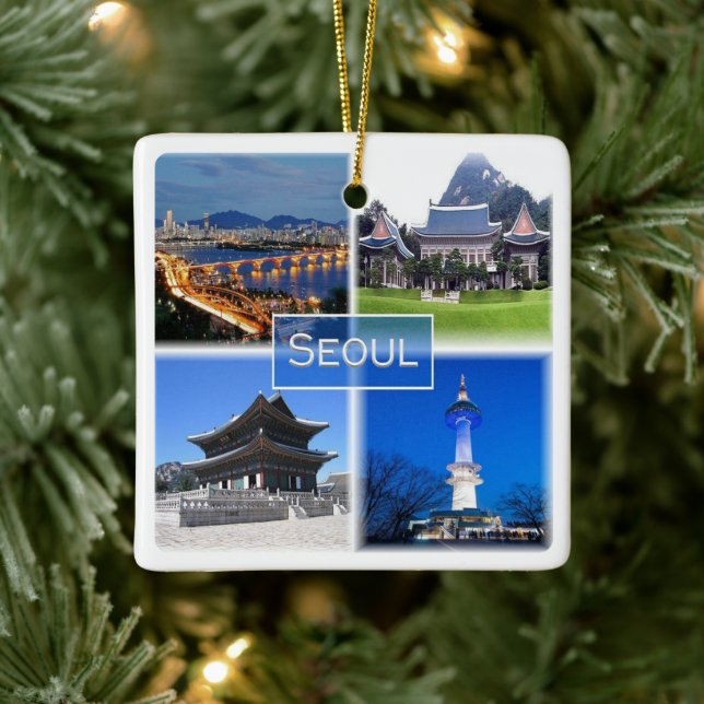 zKR003 SEOUL, South Korea ROK, Asia, Ceramic Ornament (Tree)