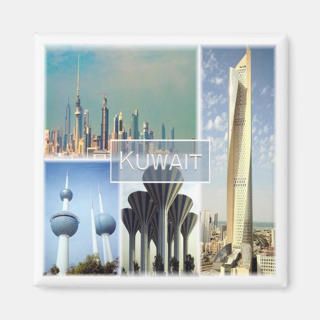 zKW003 KUWAIT mosaic, Asia, Fridge Magnet (Front)