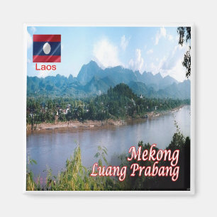 zLA006 LUANG PRABANG Mekong, Laos, Asia, Fridge Magnet