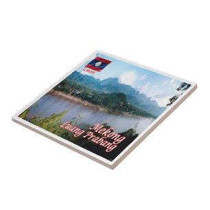 zLA006 LUANG PRABANG Mekong, Laos, Asia, Tile