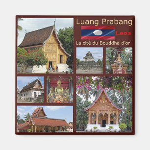 zLA010 LUANG PRABANG mosaic, Laos, Asia, Fridge Magnet