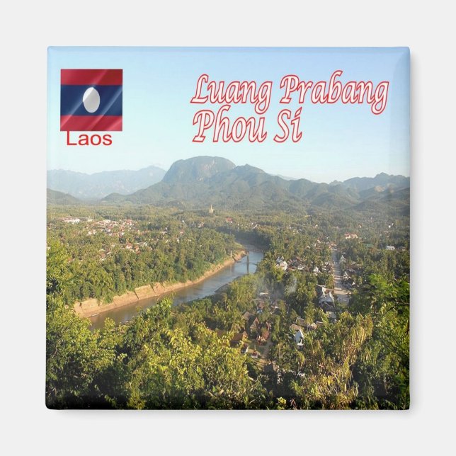 zLA013 PHOU SI Luang Prabang, Laos, Asia, Fridge Magnet (Front)