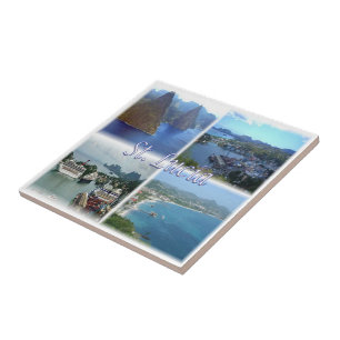 zLC003 SAINT LUCIA, Mosaic, America, Tile