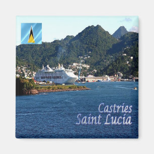 zLC010 CASTRIES, Panorama, Saint Lucia, Fridge Magnet