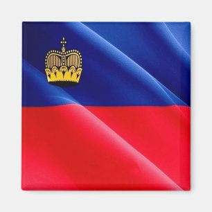 zLI002 LIECHTENSTEIN waving FLAG - Fridge Magnet