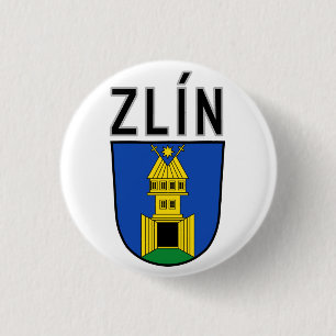 Zlín coat of arms, Czech Republic 3 Cm Round Badge