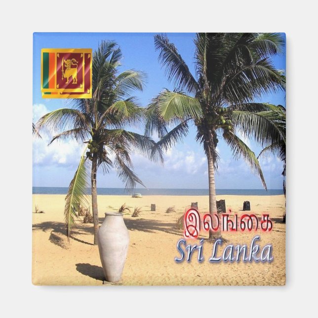 zLK008 NEGOMBO BEACH, Sri Lanka, Asia, Fridge Magnet (Front)