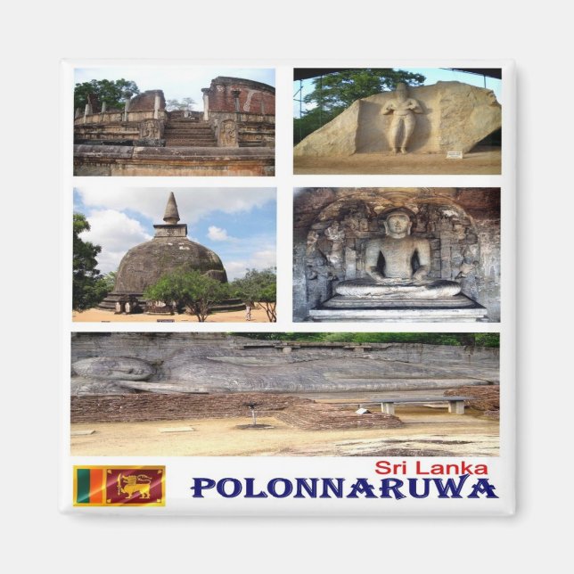 zLK015 POLONNARUWA collage, Sri Lanka, Fridge Magnet (Front)
