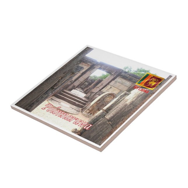 zLK020 TEMPLE Polonnaruwa, Sri Lanka, Asia, Tile (Side)