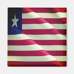 zLR002 LIBERIA, WAVING FLAG, Africa, Fridge Magnet