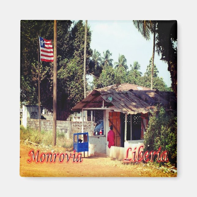 zLR006 MONROVIA, Liberia, Africa, Fridge Magnet (Front)
