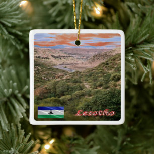zLS006 LESOTHO, Makhaleng River Gorges, Ceramic Ornament