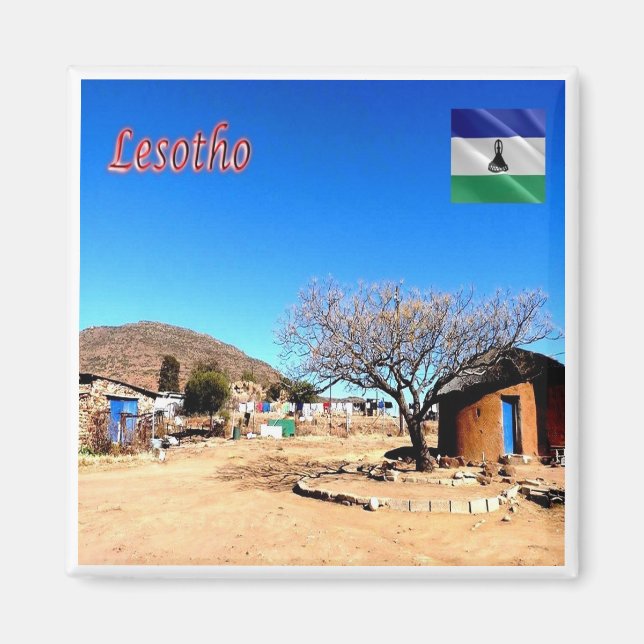 zLS008 LESOTHO, Mantsase, Africa, Fridge Magnet (Front)