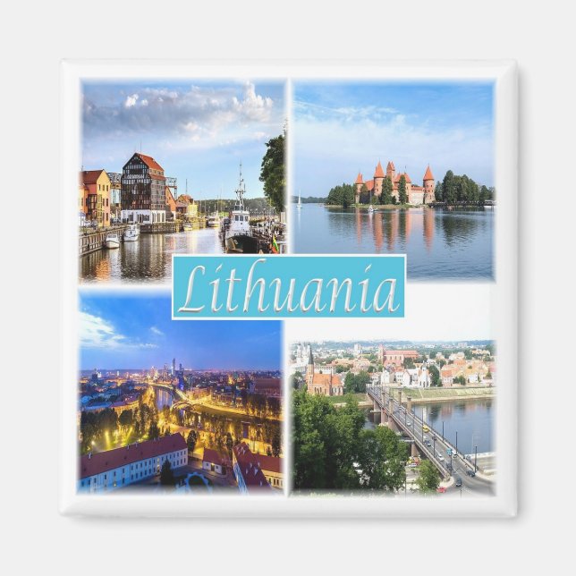 zLT003  LITHUANIA, Europe, Fridge Magnet (Front)
