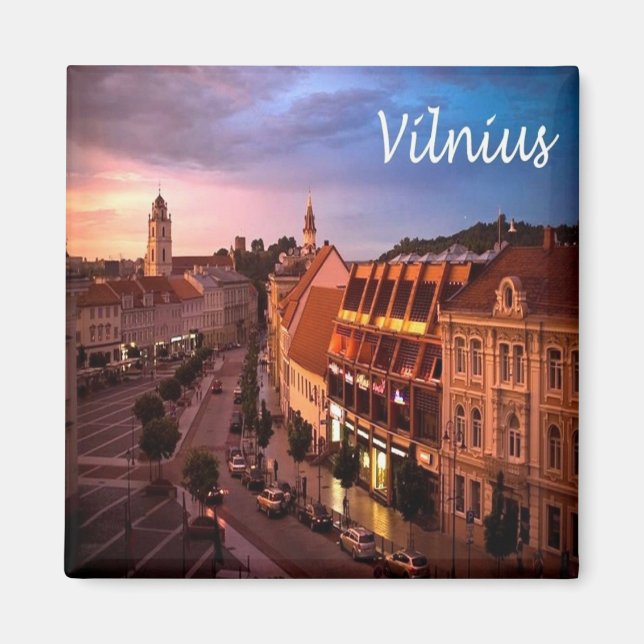 zLT009 VILNIUS, Lithuania, Europe, Fridge Magnet (Front)