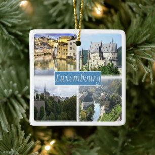 zLU003 LUXEMBOURG, Ceramic Ornament