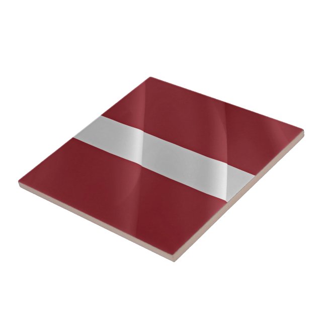 zLV002 LATVIA waving FLAG, Tile (Side)