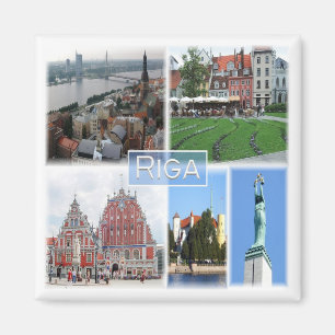 zLV003 RIGA, Latvijas, Republika Latvia, Fridge Magnet