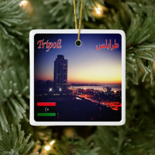 zLY014 TRIPOLI, Libya, Africa, Ceramic Ornament