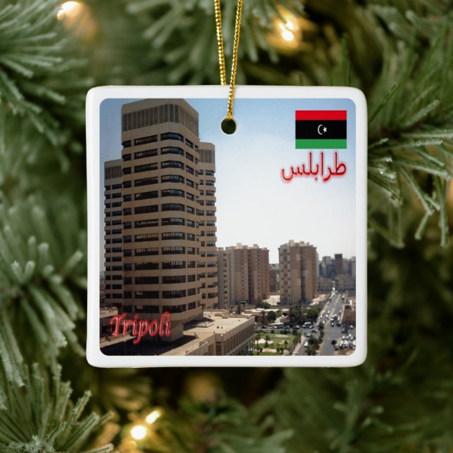 zLY015 TRIPOLI, Libya, Africa, Ceramic Ornament (Tree)