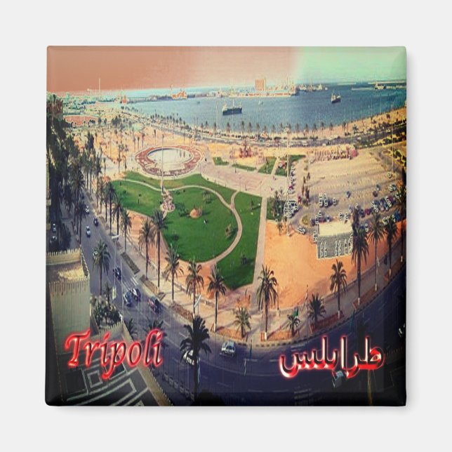 zLY023 TRIPOLI Port, Libya, Africa, Fridge Magnet (Front)