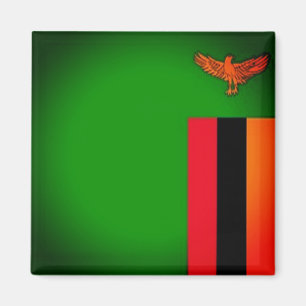 ZM - Zambia - Flag Magnet