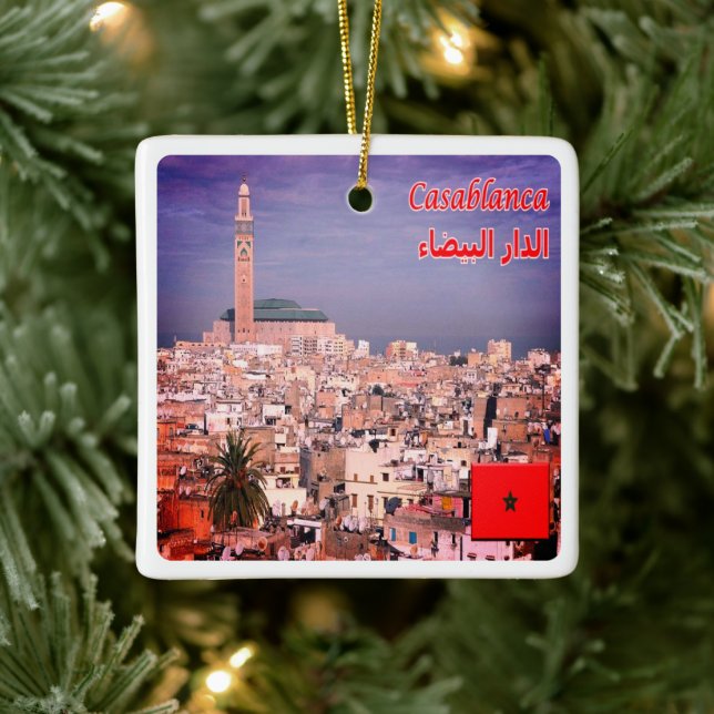 zMA005 CASABLANCA, Morocco, Africa, Ceramic Ornament (Tree)