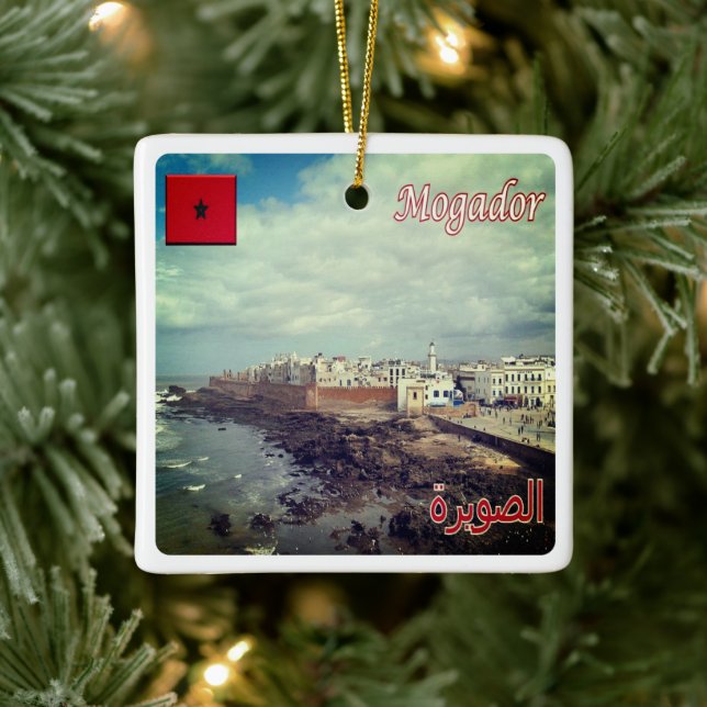 zMA007 MOROCCO, Essaouira Magador, Africa, Ceramic Ornament (Tree)