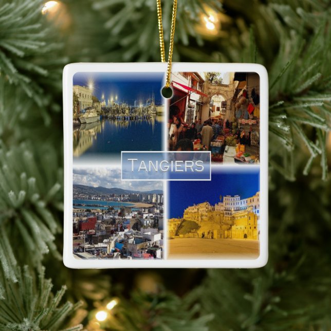 zMA012 TANGIERS, Mosaic, Morocco, Africa, Ceramic Ornament (Tree)