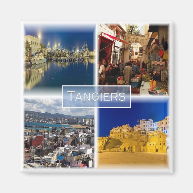 zMA012 TANGIERS, Mosaic, Morocco, Africa, Fridge Magnet (Front)