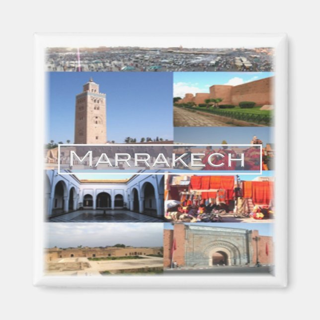 zMA015 MARRAKECH, Morocco, Africa, Fridge Magnet (Front)