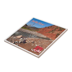 zMA022 MOROCCO, Ourika River, Africa, Tile