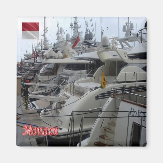 zMC003 Yachts at MONACO, Fridge Magnet (Front)