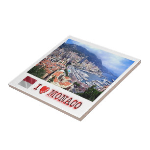 zMC007 PRINCIPALITY OF MONACO, I Love, Tile