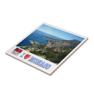 zMC008 PRINCIPALITY OF MONACO, I Love, Tile
